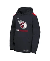 Nike Big Boys and Girls Navy Cleveland Guardians Authentic Collection Performance Pullover Hoodie