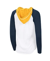 G-iii 4Her by Carl Banks Women's White Nashville Predators Vip Raglan Long Sleeve Hoodie T-Shirt