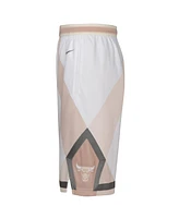 Nike Big Boys and Girls White Chicago Bulls 2024/25 City Edition Swingman Performance Shorts