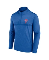 Fanatics Men's Heather Royal Philadelphia Phillies Head-to-Head Quarter-Zip Pullover Sweatshirt