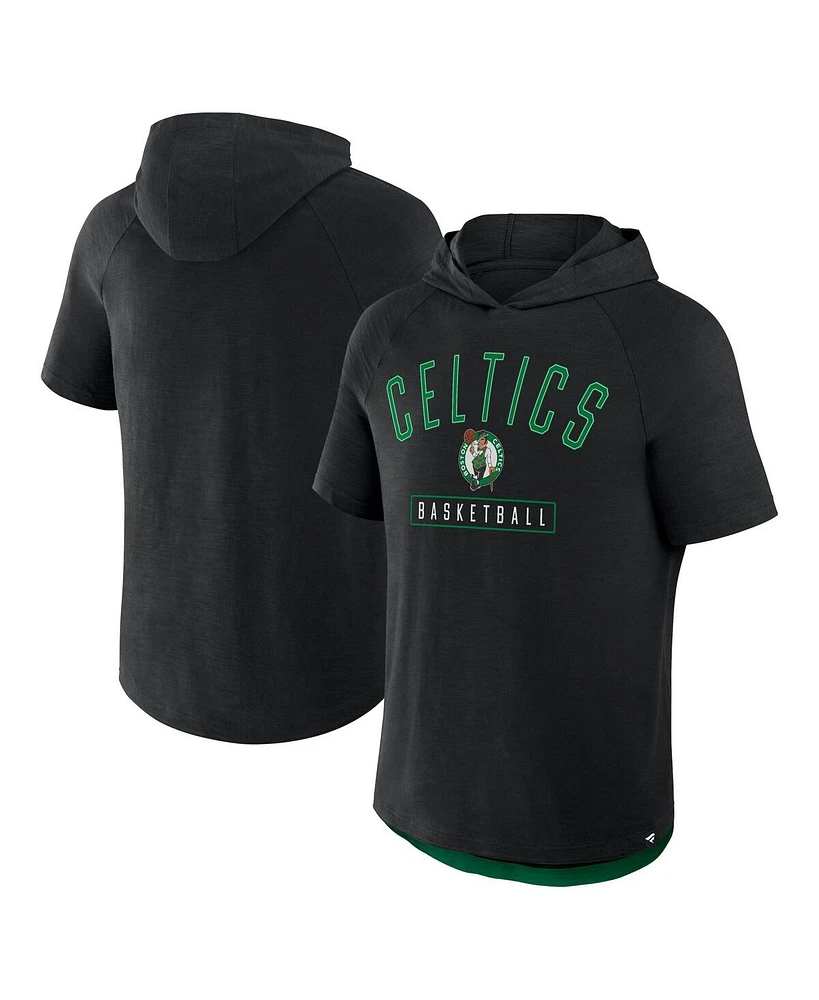 Fanatics Men's Black Boston Celtics Pass Legend Hooded T-Shirt
