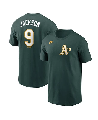 Nike Men's Reggie Jackson Green Athletics Fuse Name Number T-Shirt