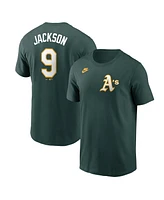 Nike Men's Reggie Jackson Green Athletics Fuse Name Number T-Shirt