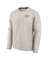 Fanatics Men's Cream Los Angeles Kings Authentic Pro Road Fleece Pullover Sweatshirt