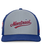 Nike Men's Gray/Blue Montreal Expos Cooperstown Collection Pro Performance Snapback Hat