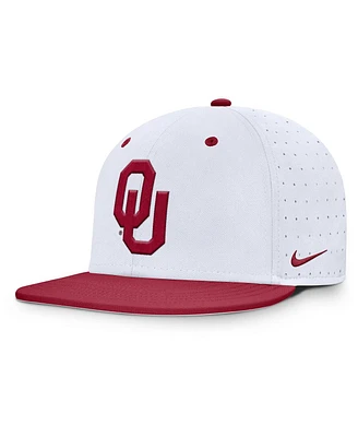Nike Men's White Oklahoma Sooners On-Field Dugout True Performance Fitted Hat