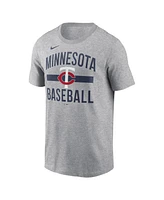 Nike Men's Heather Gray Minnesota Twins Arched T-Shirt