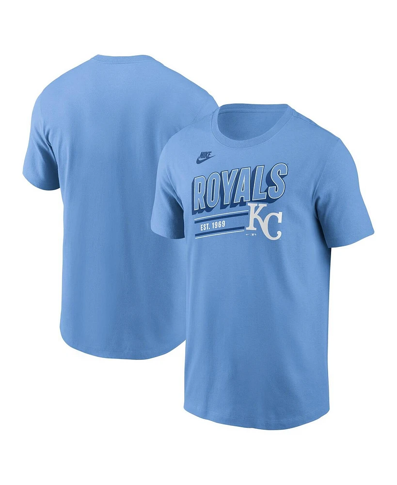 Nike Men's Light Blue Kansas City Royals Cooperstown Collection Retro T-Shirt