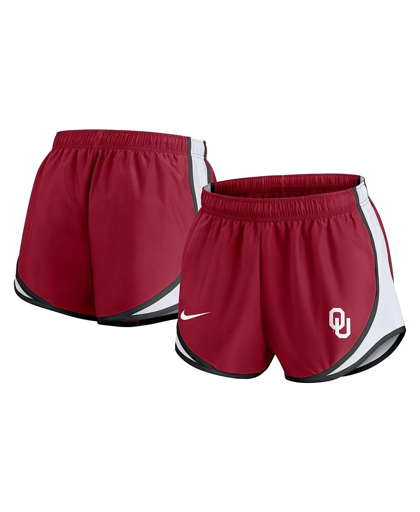 Nike Women's Crimson Oklahoma Sooners Spring Break Tempo Performance Shorts