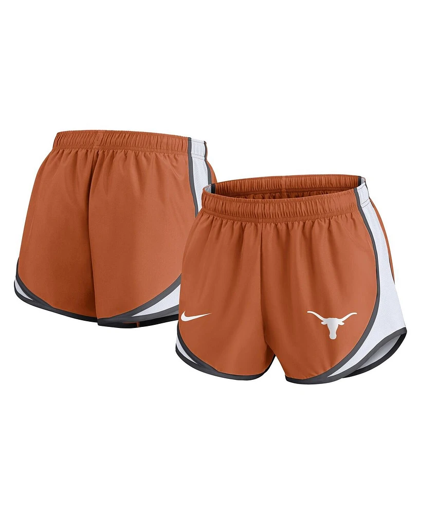 Nike Women's Texas Orange Longhorns Spring Break Tempo Performance Shorts