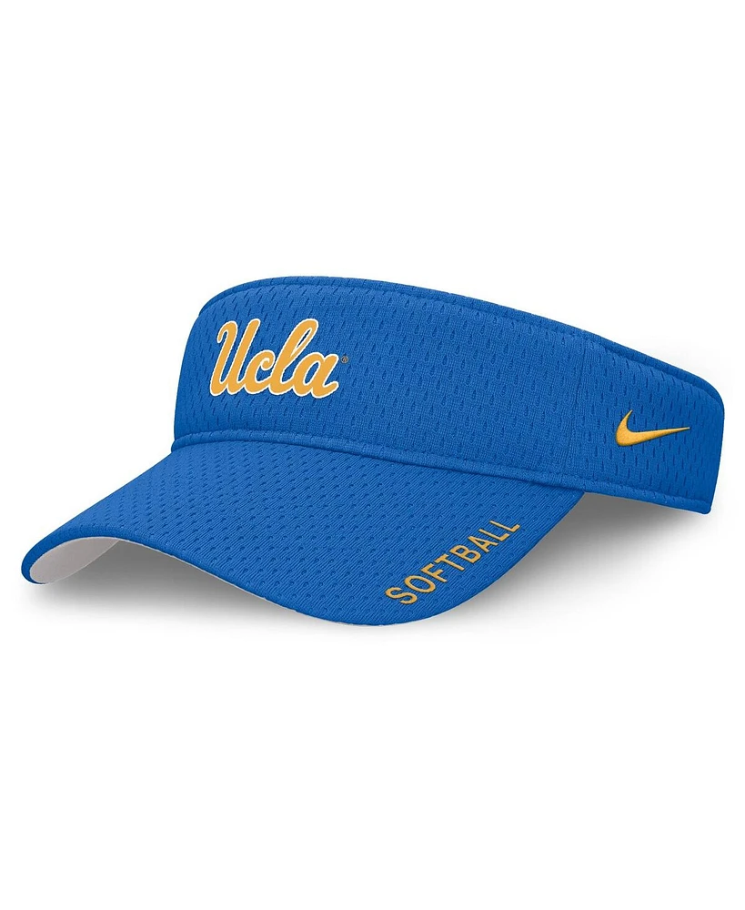 Nike Men's and Women's Blue Ucla Bruins 2025 Dugout Softball Ace Performance Adjustable Visor Hat