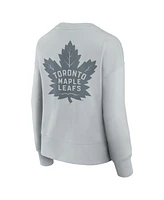 Fanatics Women's Gray Toronto Maple Leaves Elements Flow Pullover Sweatshirt