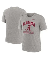 Nike Men's Heather Gray Alabama Crimson Tide Arch Over Logo Tri-Blend T-Shirt