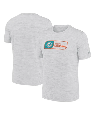 Nike Men's White Miami Dolphins Big Tall Velocity Jock Tag Performance T-Shirt