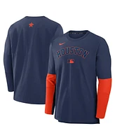 Nike Men's Navy/Orange Houston Astros Authentic Collection Player Lightweight Performance Long Sleeve Top