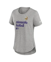 Nike Women's Heather Gray Minnesota Vikings Fashion Tri-Blend T-Shirt