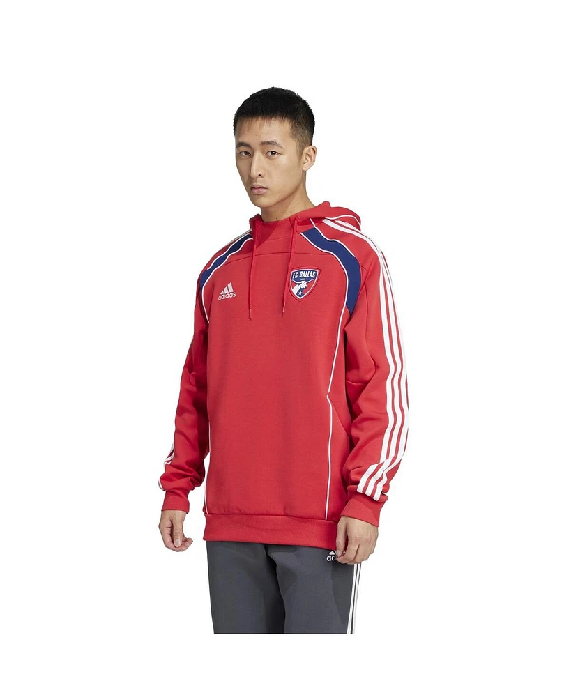 Adidas Men's Red Fc Dallas 2025 Travel Pullover Hoodie