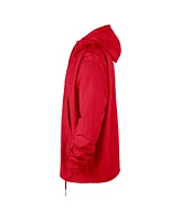 Nike Men's Red Chicago Bulls Courtside Premium Club Anorak Quarter-Zip Pullover Hoodie