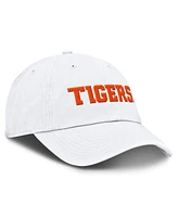 Nike Men's White Clemson Tigers Core Club Mascot Wordmark Adjustable Hat