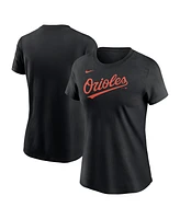 Nike Women's Black Baltimore Orioles Wordmark T-Shirt