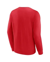 Fanatics Men's Red Washington Capitals Focus Fleece Pullover Sweatshirt