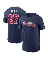 Nike Men's Austin Riley Navy Atlanta Braves Fuse Name Number T-Shirt