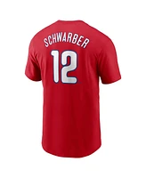 Nike Men's Kyle Schwarber Red Philadelphia Phillies Fuse Name Number T-Shirt