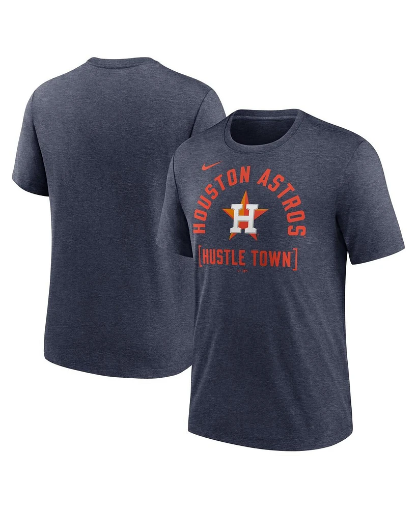 Nike Men's Heather Navy Houston Astros Swing Big Tri-Blend T-Shirt