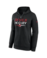 Fanatics Women's Black New Jersey Devils Authentic Pro Primary Logo Pullover Hoodie