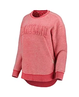 Pressbox Women's Red Maryland Terrapins Ponchoville Pullover Sweatshirt