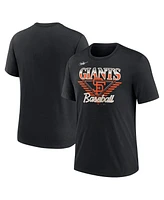 Nike Men's Black San Francisco Giants Rewind Tri-Blend T-Shirt