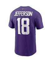 Men's Nike Justin Jefferson Purple Minnesota Vikings Name and Number T-shirt