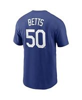 Men's Nike Mookie Betts Royal Los Angeles Dodgers Name and Number T-shirt