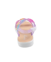 Bebe Toddler Girls glitter Straps and Charms Sandals