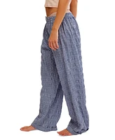 Free People Women's Cloud Ten Check-Print Pajama Pants