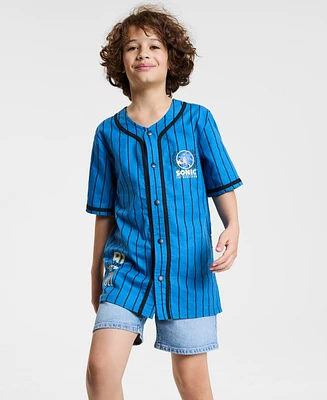 Sonic Little & Big Boys Let's Roll Baseball Jersey Shirt