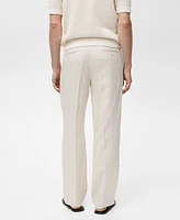 Mango Men's Eu Regular-Fit Linen Trousers