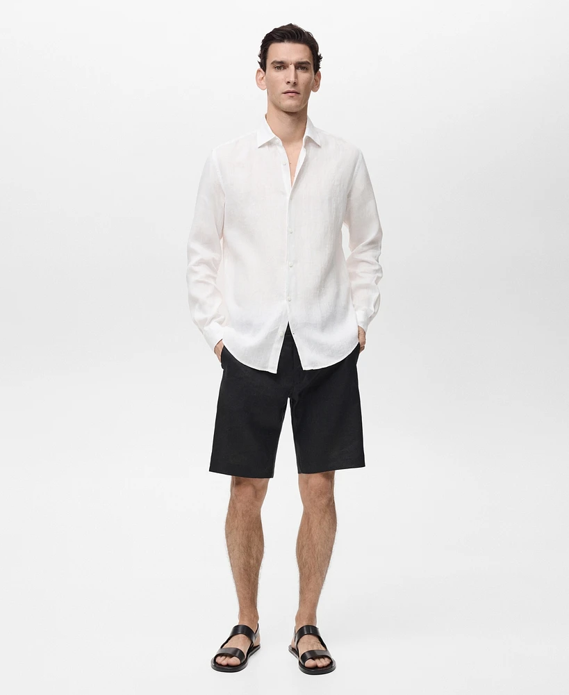 Mango Men's Tailored Linen Shorts
