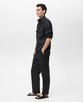 Mango Men's Slim-Fit Linen Overshirt
