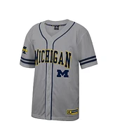 Colosseum Men's Gray Michigan Wolverines Free Spirited Baseball Jersey