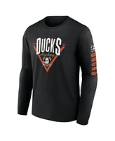 Fanatics Men's Black Anaheim Ducks Headline Long Sleeve T-Shirt