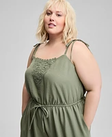 And Now This Trendy Plus Drawstring-Waist Jumpsuit, Exclusively at Macy's