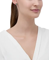 2-Pc. Set Lab-Created Emerald (1-3/8 ct. t.w.) & Lab-Created White Sapphire (1/3 ct. t.w.) Flower Pendant Necklace & Matching Stud Earrings in 14k Yel