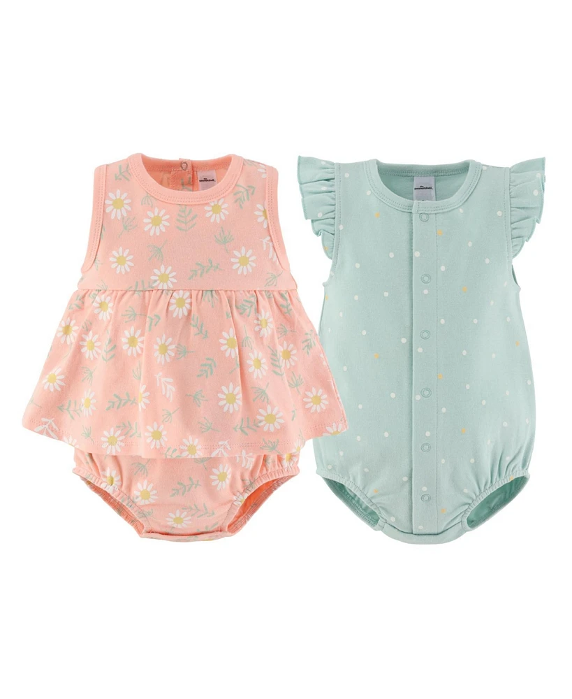 The Peanutshell Baby Girls Rompers - 2 Pack