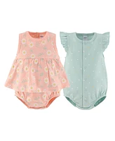 The Peanutshell Baby Girls Rompers - 2 Pack