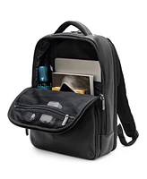 Alpine Swiss 13” Laptop Travel Backpack Genuine Leather Slim Carry On Daypack