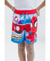 Spidey and His Amazing Friends Toddler Boys Marvel Spider-Man Avengers Upf 50+ Swim Trunks to