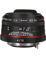 Pentax Smcp-da 15mm f/4 Ed Al Hd Lens for Dslr Cameras, Black