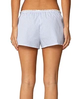 Edikted Women's Taryn Striped Shorts