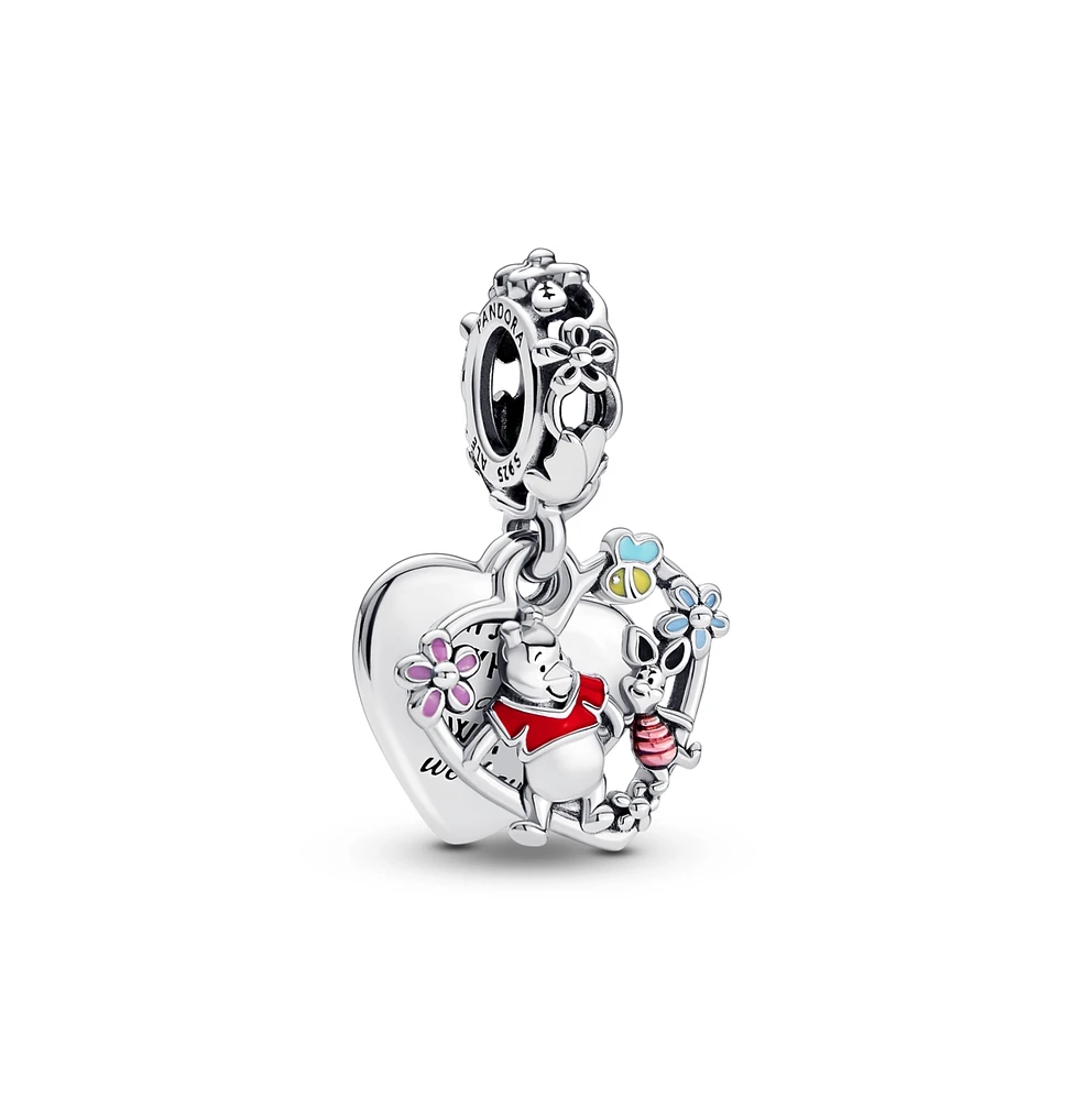 Pandora Disney Winnie The Pooh Piglet Double Dangle Charms